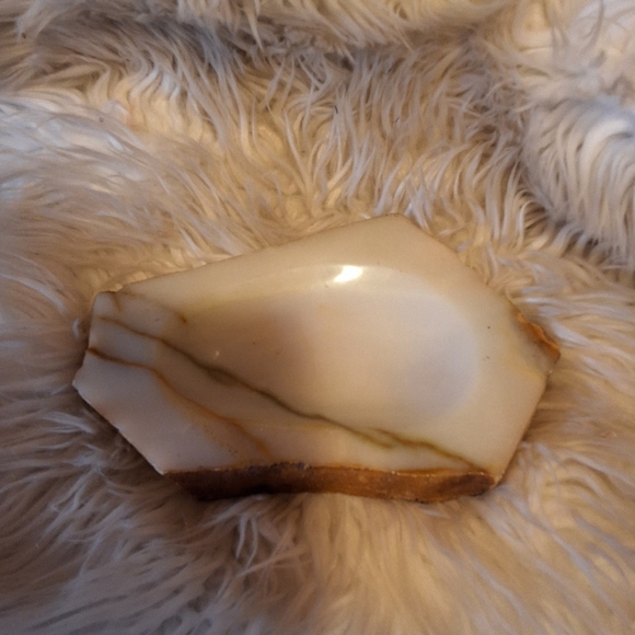 Vintage white onyx ashtray - Picture 2 of 8